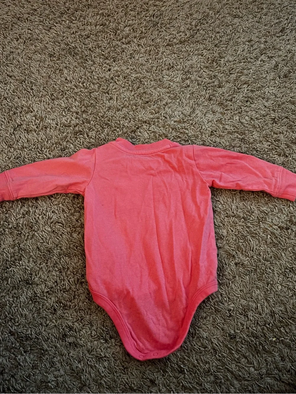 Carhartt Coral Pink Long-Sleeve Baby Bodysuit